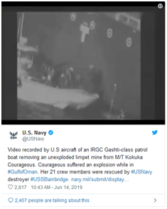 （@USNavy（美国海军）在推特发布视频）