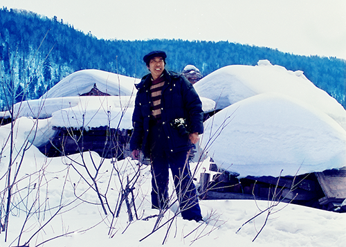 1986年王福春在雪乡。王福春本人提供