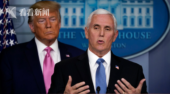 副总统彭斯保持社交距离 特朗普：我很想念他