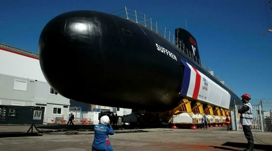  法国造船厂Naval Group建造的潜艇（图源：路透社）