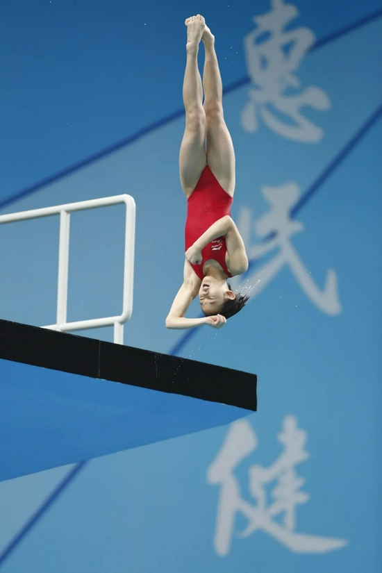2017年8月24日,北京队选手张家齐在第十三届全运会跳水项目女子10米