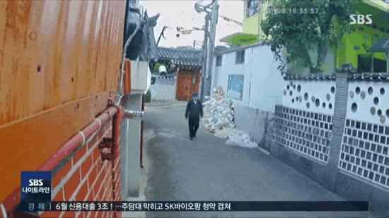 朴元淳生前最后画面(SBS电视台)
