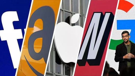 美国五大科技巨头(脸书,苹果,亚马逊,奈飞,谷歌).