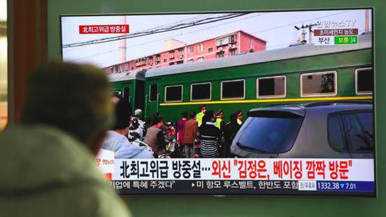 伊尔62:金正恩出行除绿皮火车还有啥:苏制伊尔62百万奔驰 金正恩专列绿皮火车。 图片来源:法新社