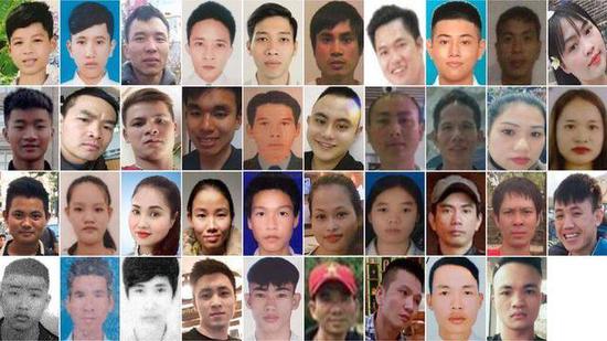 (图说:39名遇害者。图源:BBC)