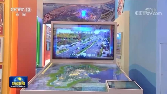 △彰显京津冀协同发展成就的立体电子地图
