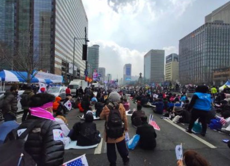 光化门集会现场。