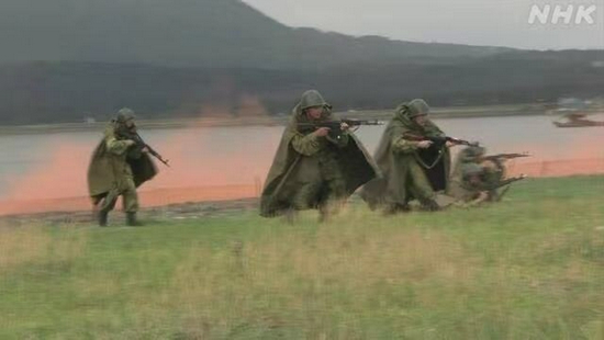 NHK称，活动重演了千岛群岛战役（图片来源：NHK）