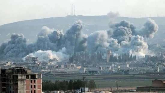 美军空袭叙利亚。图源：俄媒