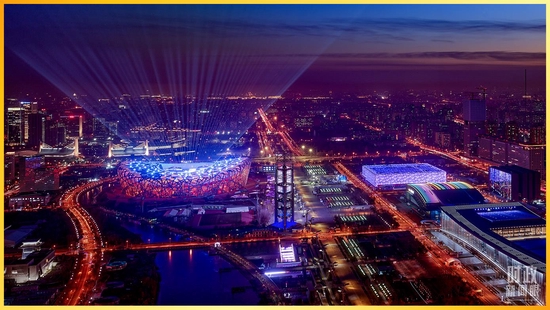 △北京国家体育场，2022年北京冬奥会开幕式和闭幕式将在这里举办。（总台央视记者王威拍摄）
