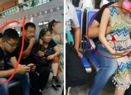 去年8月的南京南站男子猥亵女童事件（图片来源网络）
