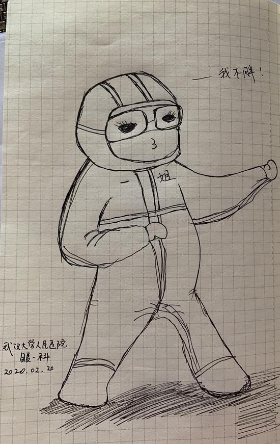 护士手绘图画记录抗疫一线工作瞬间