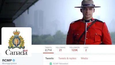  ·加拿大皇家骑警推特主页。