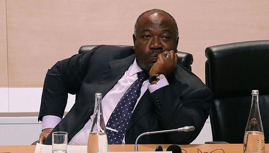 资料图:加蓬总统邦戈.图片来源:视觉中国