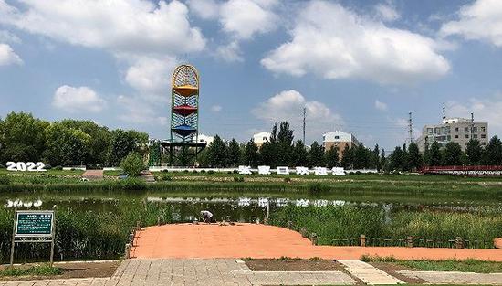 水幕电影设备局部。 摄影:曾金秋
