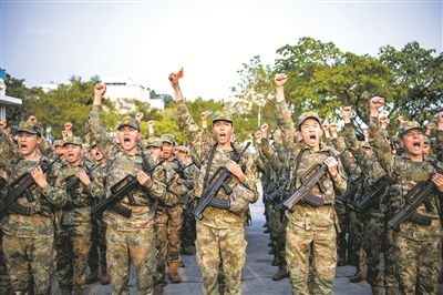 图③:火箭军某旅组织开展誓师动员。 刘明松摄