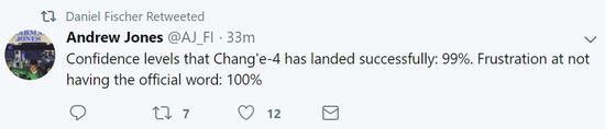 ▲对嫦娥4号成功登陆的信念:99%,对官方迟迟不谈话的躁急水平:100%