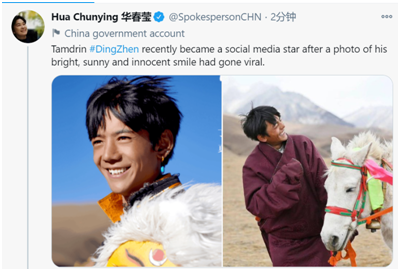 丁真不知道自己怎么红的,华春莹为他连发三推
