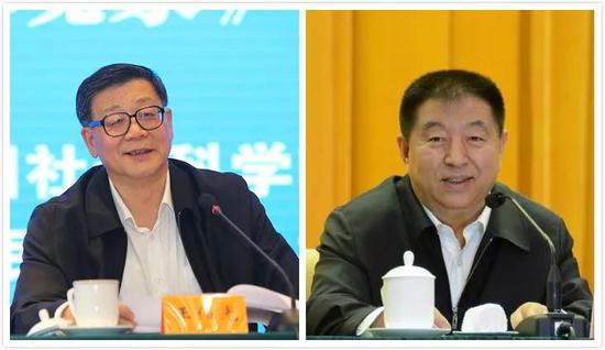 王伟光(左)、刘玉亭(右)