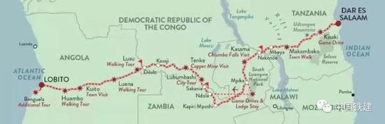  铁路线横贯非洲东西