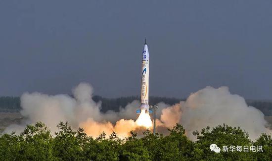 5月17日，零壹空间发射探空火箭“重庆两江之星”暨OS-X0 。摄影：重庆日报 万难