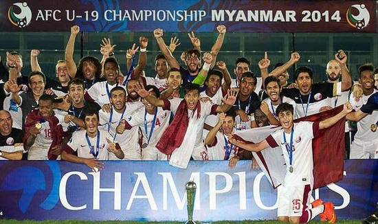 卡塔爾U19在2014年獲得亞青賽冠軍。