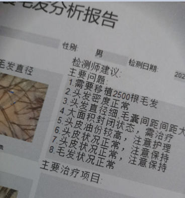 约十多分钟后，一份检测诊断报告出炉。