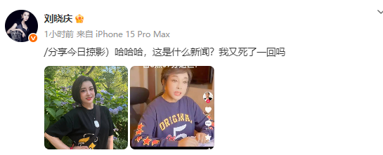 刘晓庆晒照辟谣去世传闻