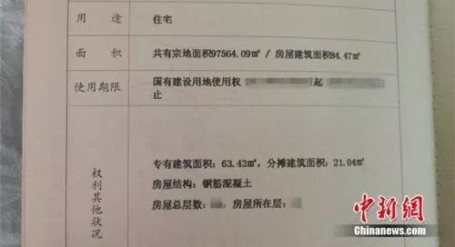  （注：某住宅产权登记显示，专有建筑面积63.43平方米，分摊建筑面积21.04平方米。）