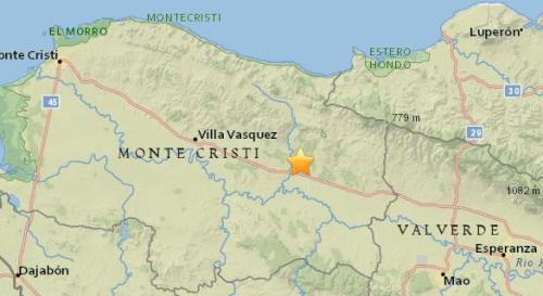多米尼加北部发生5.2级地震 震源深度14公里