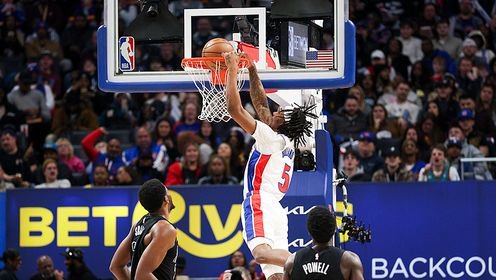 活塞53分狂胜篮网 坎宁安18+12 杜伦21+10