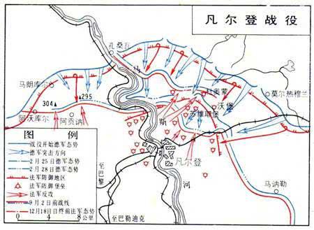 凡尔登战役示意图