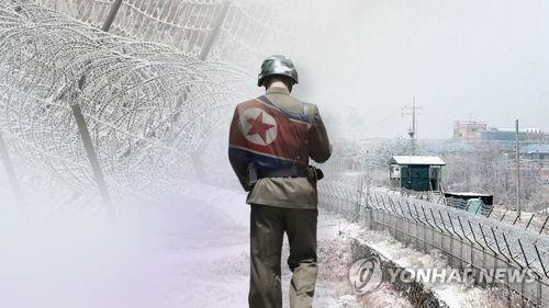 韩国说相符参谋本部:别名朝鲜武士“脱北”(图片来源:韩联社TV)