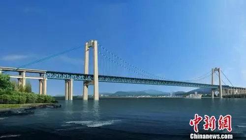  图为五峰山长江特大桥效果图。 图片来源：中新网