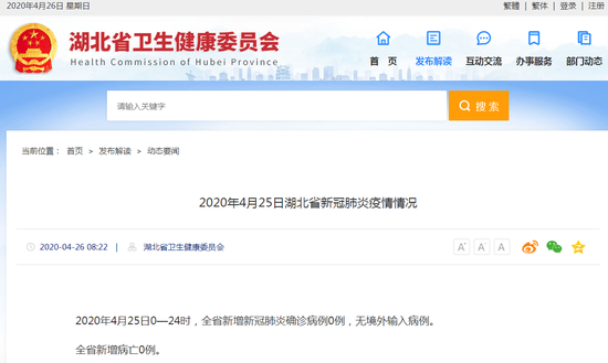 湖北卫健委：湖北目前仍在院治疗12例