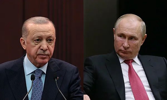 土耳其总统埃尔多安和俄罗斯总统普京。 图源：人民视觉