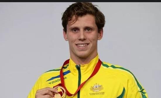 　▲图为霍顿的队友，三次逃避药检并被禁赛12个月的澳大利亚游泳队成员托马斯·弗雷泽·霍尔摩斯