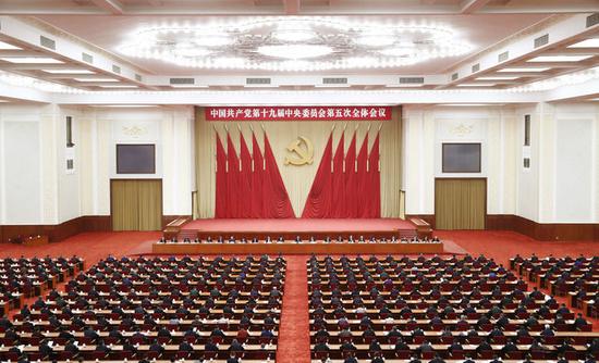 中国共产党第十九届中央委员会第五次全体会议,于2020年10月26日至29日在北京举行。新华社记者 刘彬 摄
