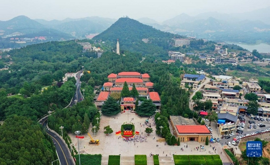 这是河北省平山县西柏坡纪念馆外景（6月13日摄，无人机照片）。新华社记者 牟宇 摄