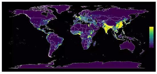 全球新冠疫情分布。注：图片来自网络 @MedSci梅斯