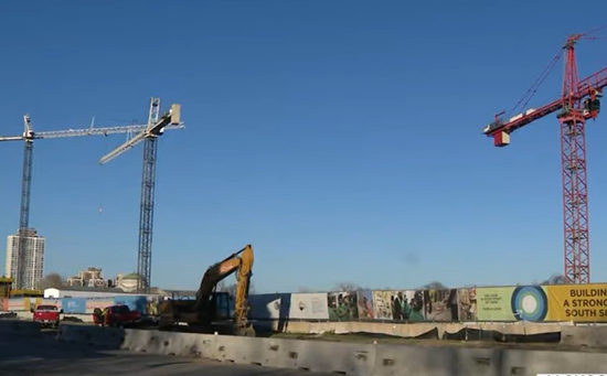 奥巴马总统中心建设工地（视频截图）