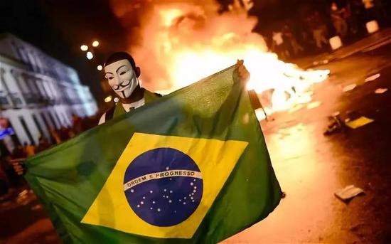 巴西民众的一次抗议活动