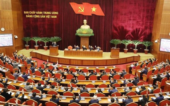  1月17日越共第十三届中央委员会会议场景 图：越通社