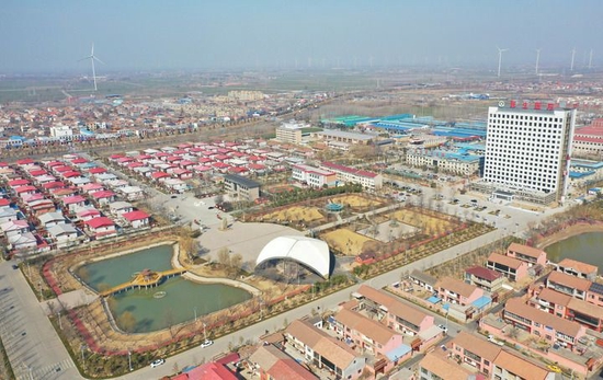 这是2月21日拍摄的河南省濮阳市庆祖镇西辛庄村（无人机照片）。新华社记者 张浩然 摄