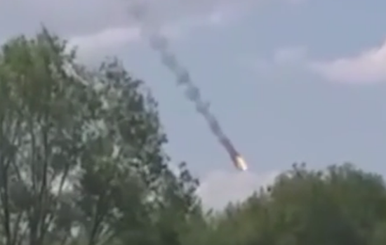  俄军米-8直升机坠毁视频截图