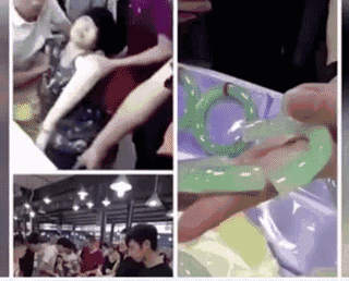 摔碎玉镯后，店里的人一直在劝慰她不要紧张，都可以好好商量，但女子还是因太过紧张而晕了过去。