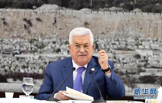 7月25日，巴勒斯坦总统阿巴斯表示，停止执行巴以所有协定。（图源：新华社）