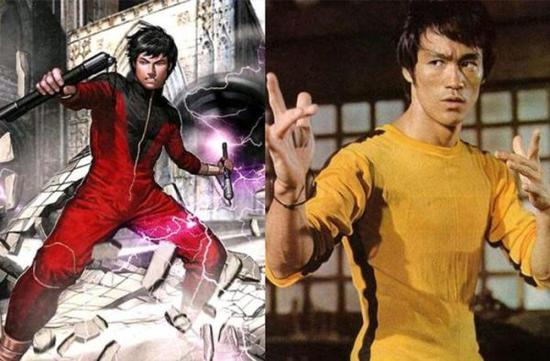 图说：“Shang-Chi”和李小龙（右）