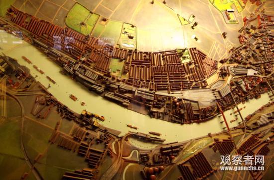 纽卡斯尔博物馆里保存的埃尔斯维克造船厂沙盘模型