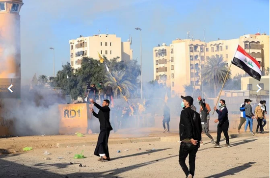 新年第一天 示威者继续“占领”美国驻伊拉克使